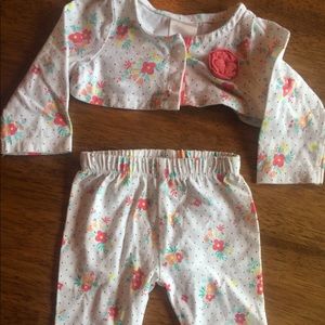 Newborn pants and cropped sweater
